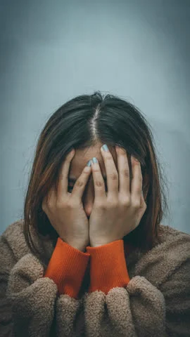A sad person