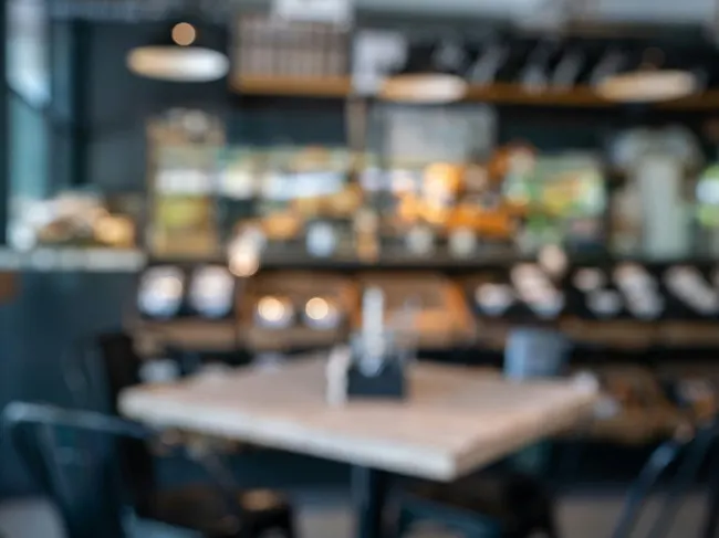 Blurry image of a food establishment
