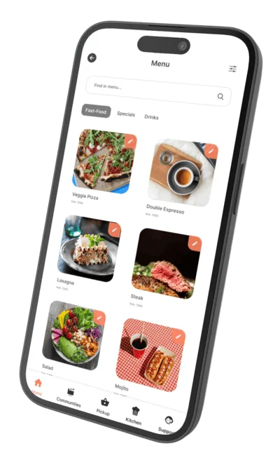 A screenshot of Mealcrest platform showing menu management.